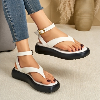 Thick-soled sandals and 
