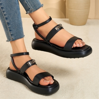 Thick-soled sandals and 